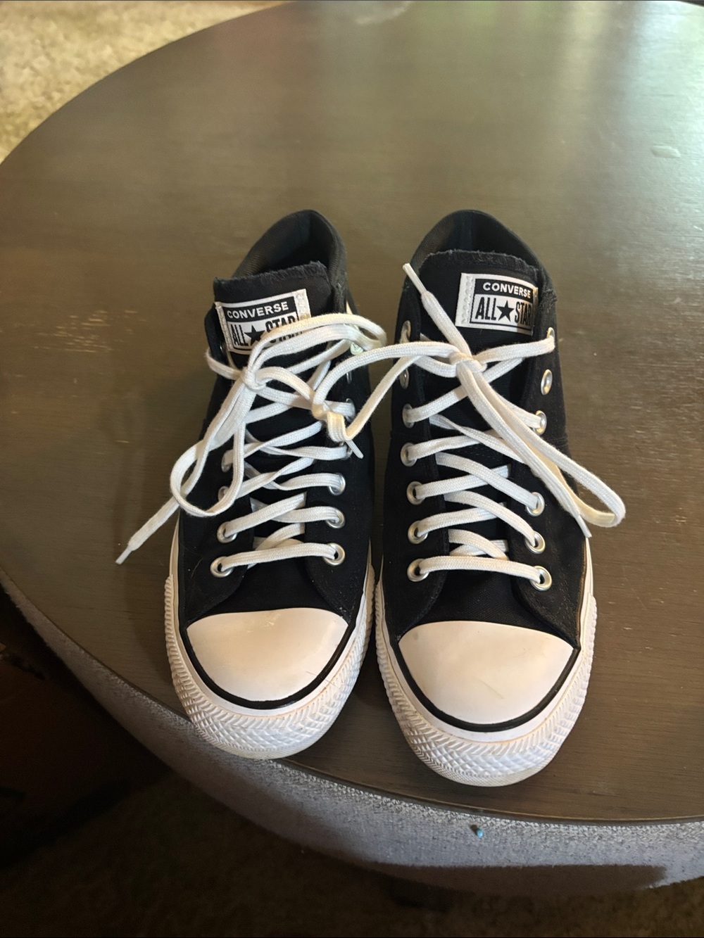 Converse Black and White High-Top Sneakers